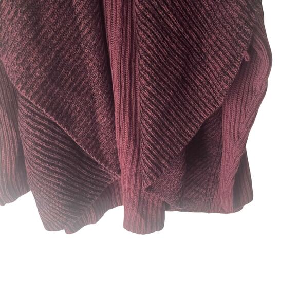 Lisa Rinna Collection Women Large Red Maroon Wrap Cardigan Chunky Sweater - Picture 4 of 10